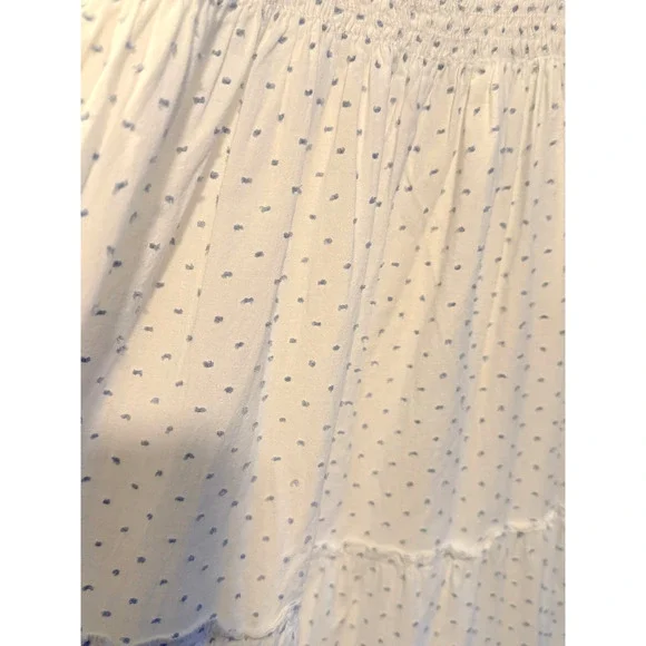Hill House Ellie Nap Dress $178 Blue Polka Dot Cottagecore Smocked Midi White XS - Picture 6 of 10